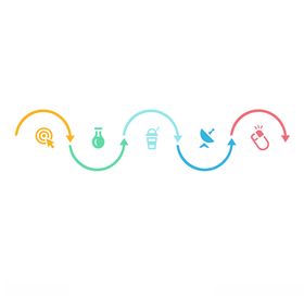 造型彩色线条箭头图标可爱