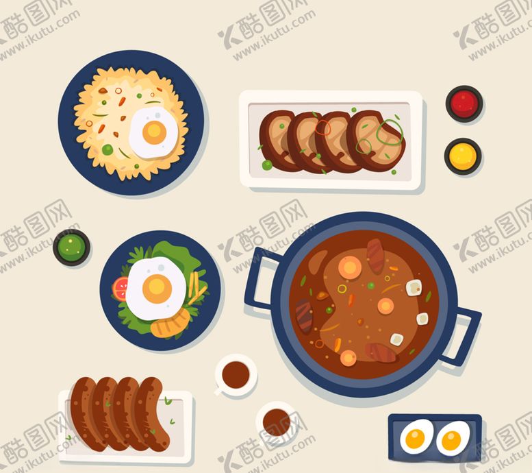 编号：75575210140537388714【酷图网】源文件下载-美味饭菜韩式火锅