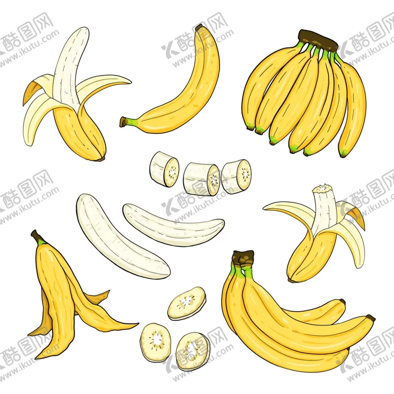 编号：24246902190028555133【酷图网】源文件下载-卡通香蕉插画