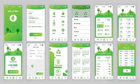 绿色清新系列APP界面设计