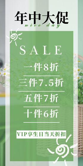 夏日清新促销展板