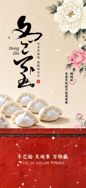 中国风冬至节气海报