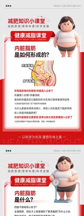 减肥减脂健康课堂海报