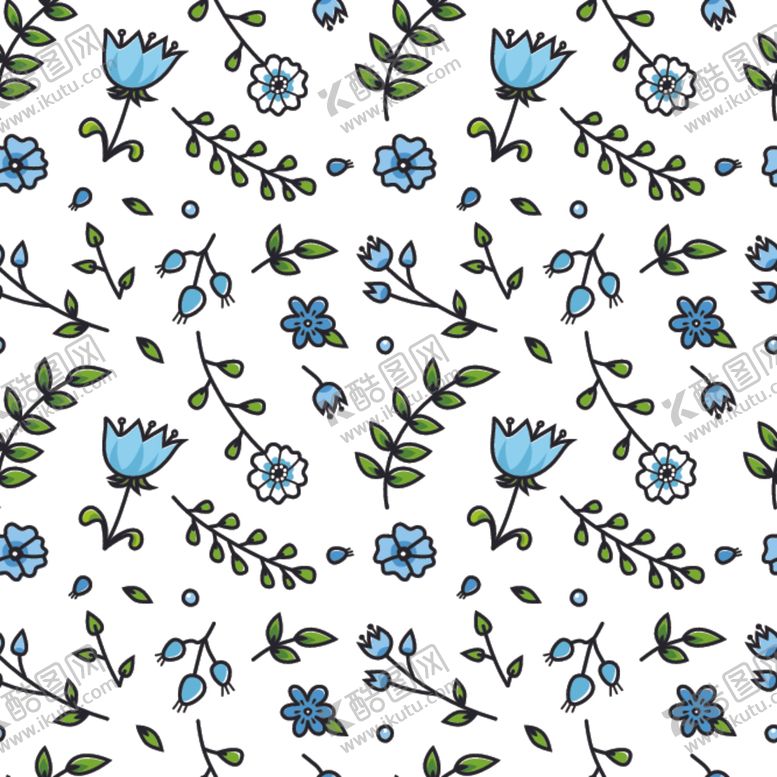 编号：22523209240201354671【酷图网】源文件下载-花卉印花图案