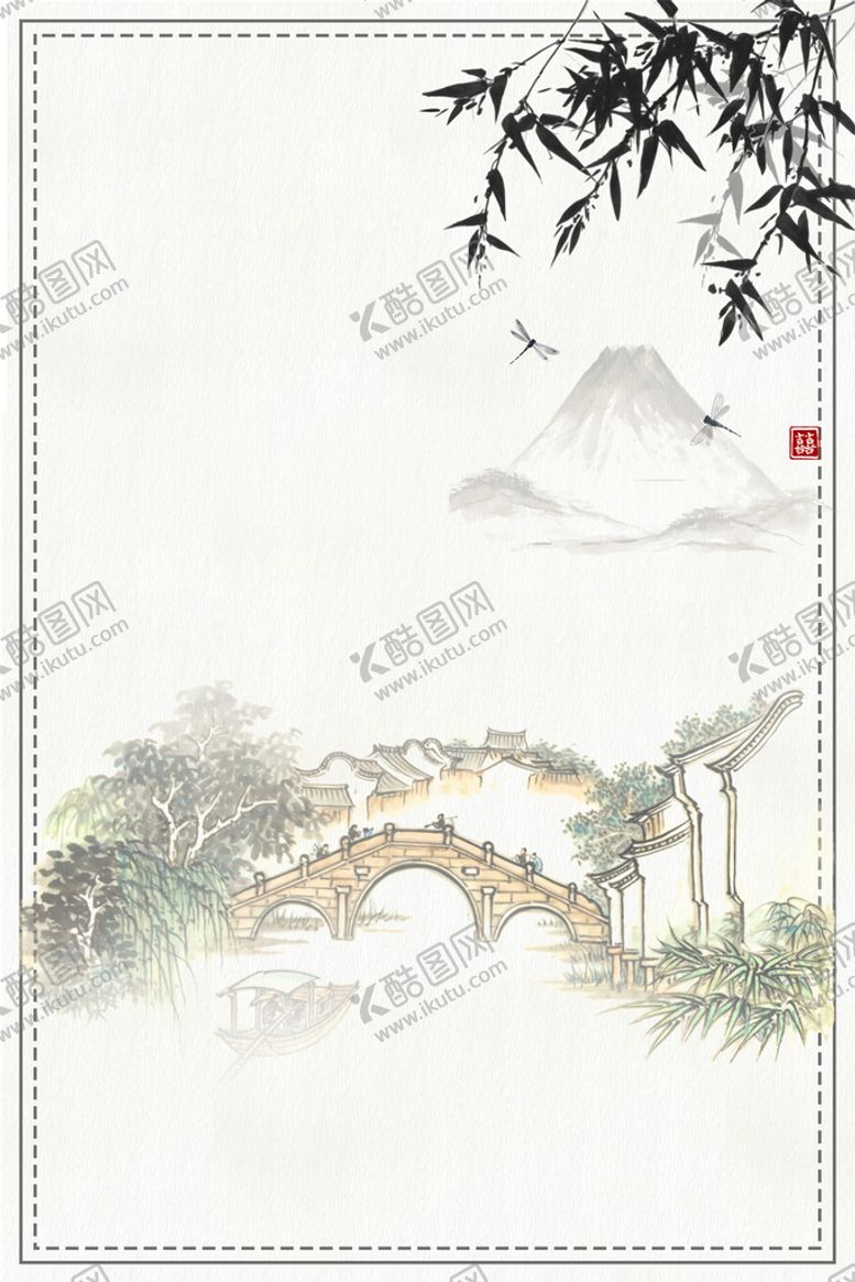 编号：85319609131654400984【酷图网】源文件下载-  手绘古风插画背景图片 