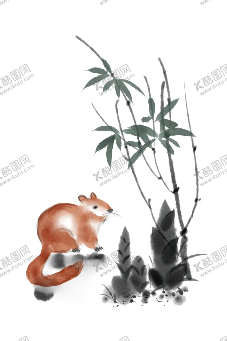 编号：41178603290457422193【酷图网】源文件下载-水墨竹子