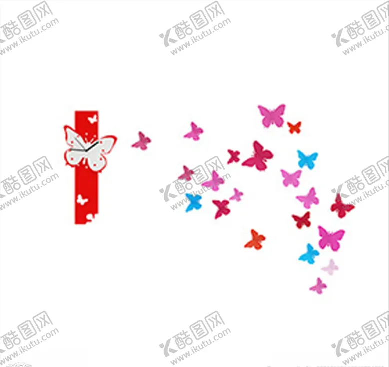 编号：75150104271252401017【酷图网】源文件下载-C4D模型彩色蝴蝶贴纸