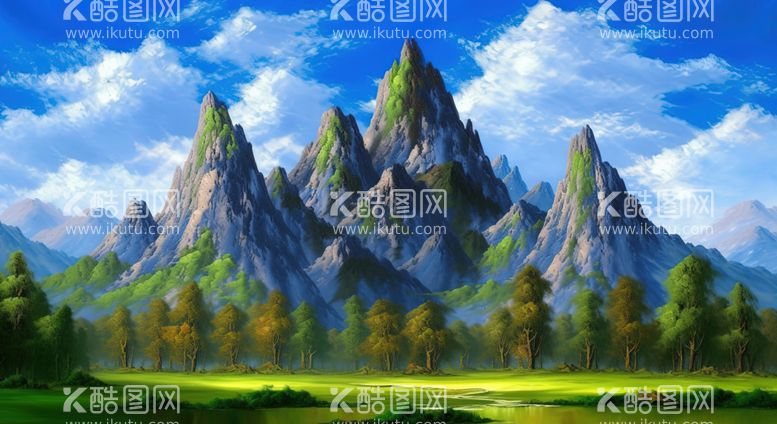 编号：30928012201755248387【酷图网】源文件下载-油画山林