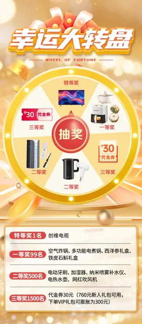抽奖转盘宣传海报
