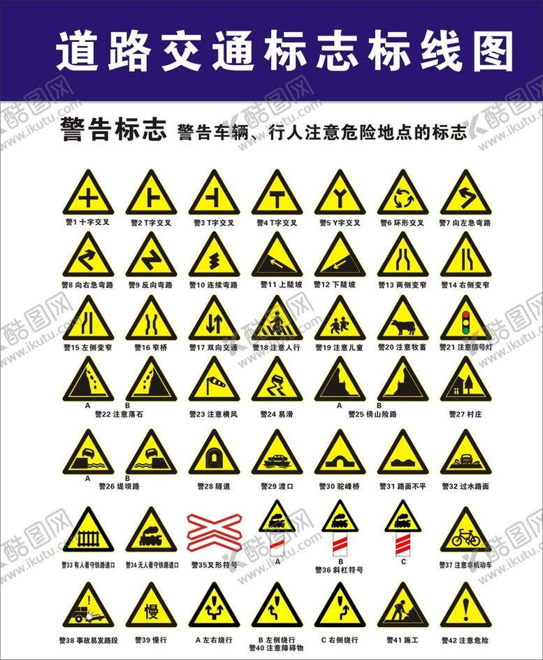 编号：31564201271410569176【酷图网】源文件下载-交通警告标志