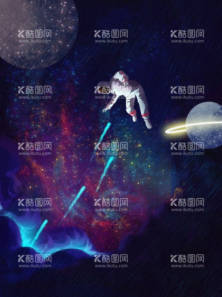 编号：91576809251033192167【酷图网】源文件下载-宇宙星空 宇航员 