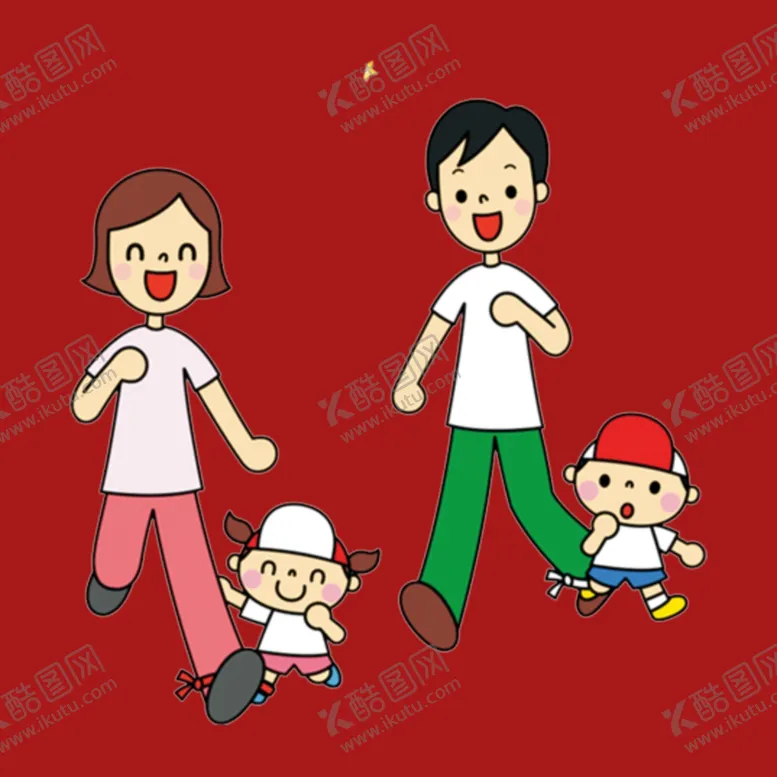编号：54655202171843531918【酷图网】源文件下载-手绘亲子人物