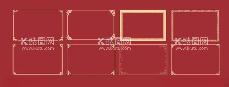 编号：42536412161620382376【酷图网】源文件下载-中式花纹边框