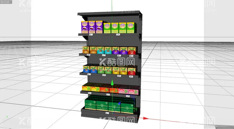 编号：75312012020728322989【酷图网】源文件下载-C4D模型货架