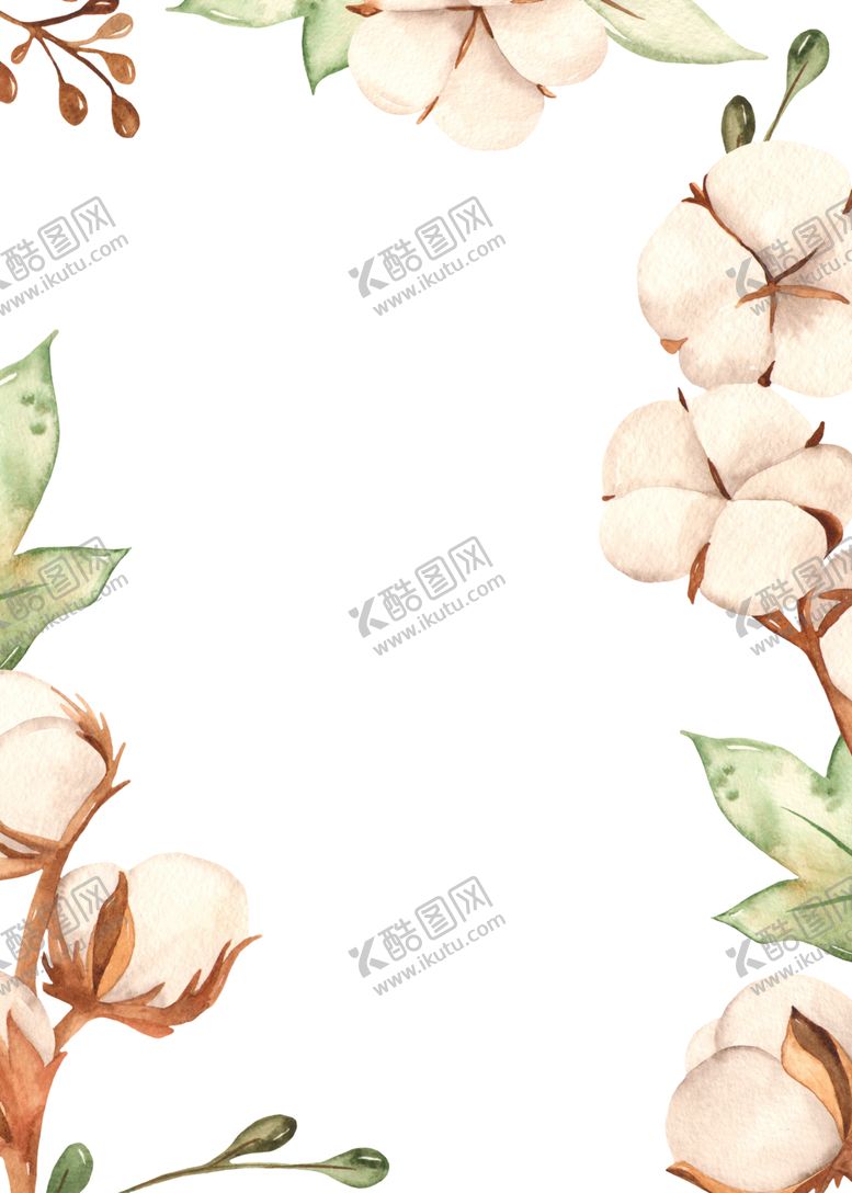 编号：24190210230432232408【酷图网】源文件下载-水彩花朵花边背景