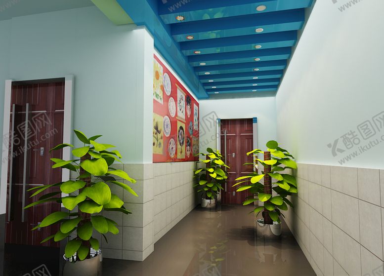 编号：43985909191523082577【酷图网】源文件下载-学校走廊效果