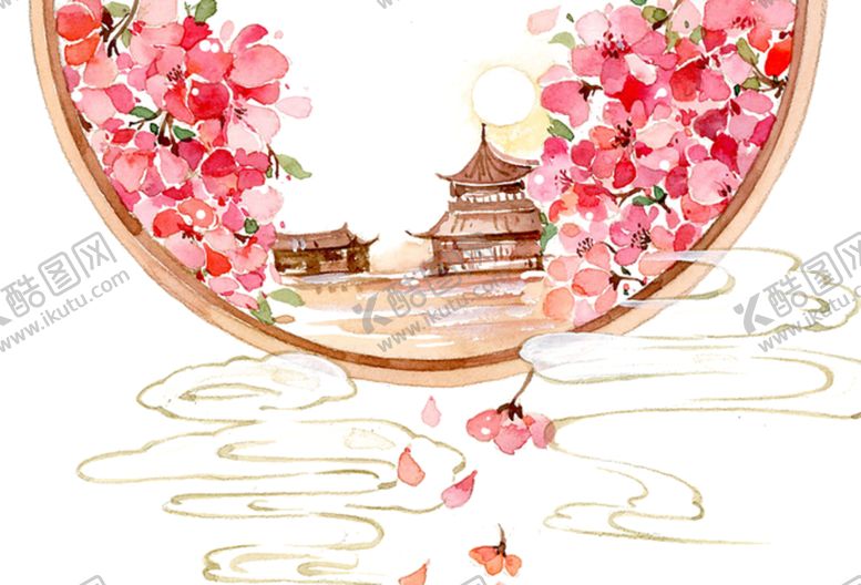 编号：44456809251418203569【酷图网】源文件下载-传统古风水墨花