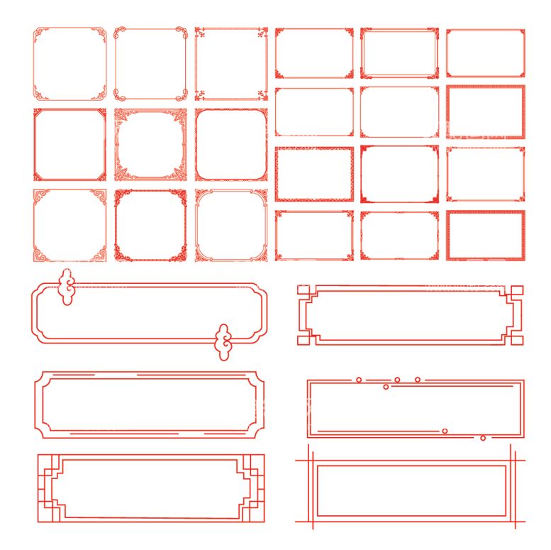 编号：54570212090855188917【酷图网】源文件下载-中式花纹边框