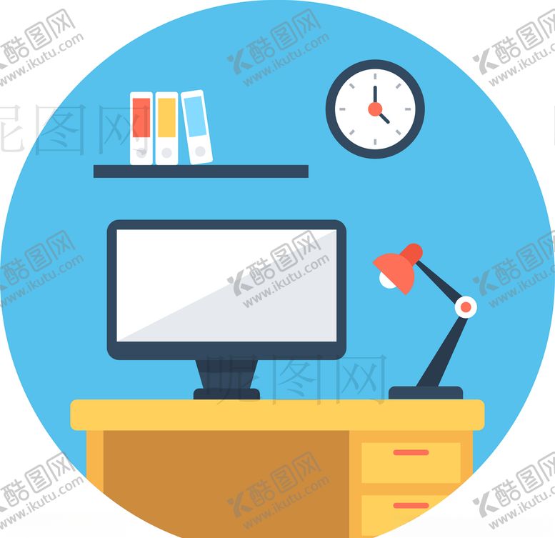 编号：66721106180603054373【酷图网】源文件下载-电脑桌加班工作熬夜工作