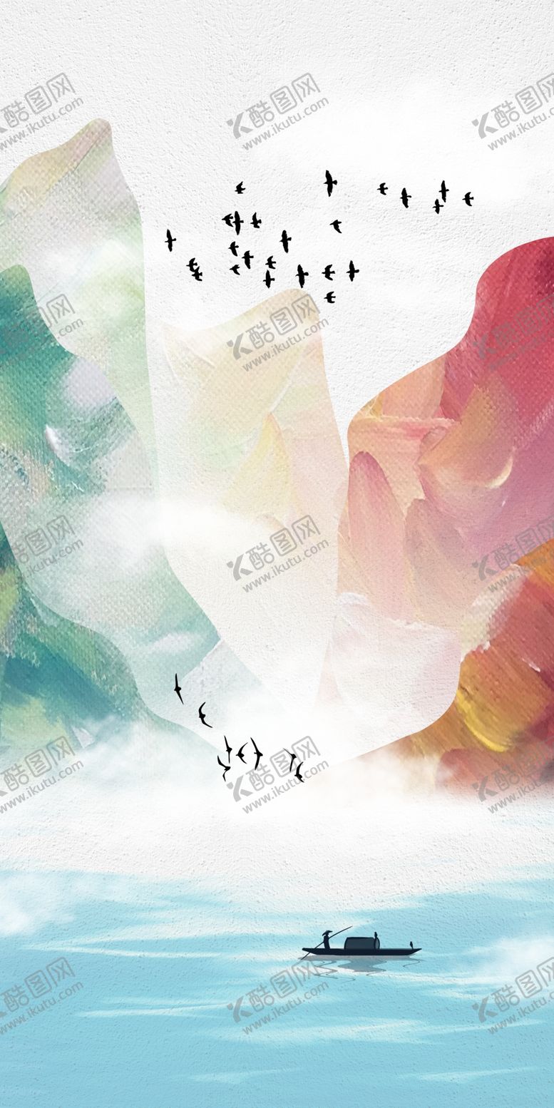 编号：36558409250126374283【酷图网】源文件下载-中国风新中式山水画