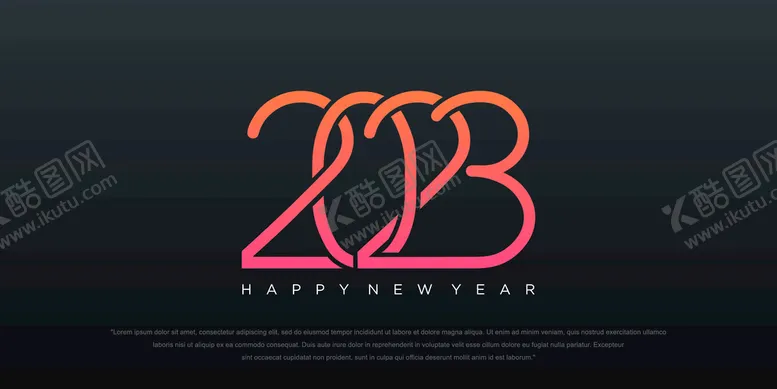 编号：49207309151124030561【酷图网】源文件下载-2023字体设计新年兔年海报