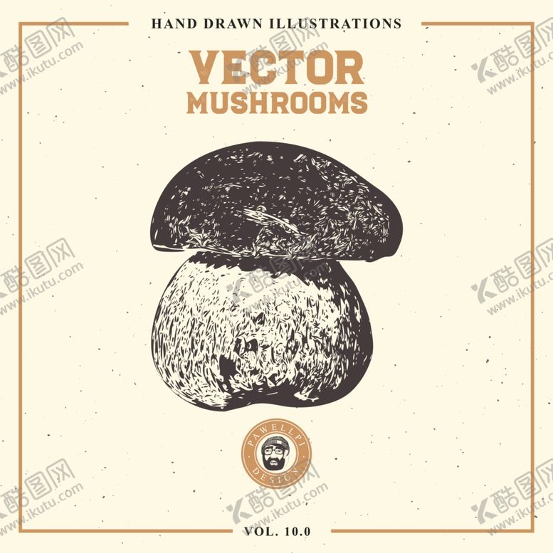 编号：92781310091708018119【酷图网】源文件下载-素描菌菇