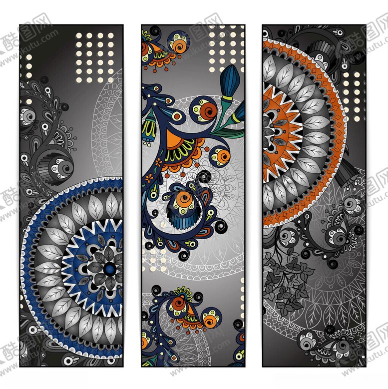 编号：13126804011425391331【酷图网】源文件下载-民族风几何图案装饰画