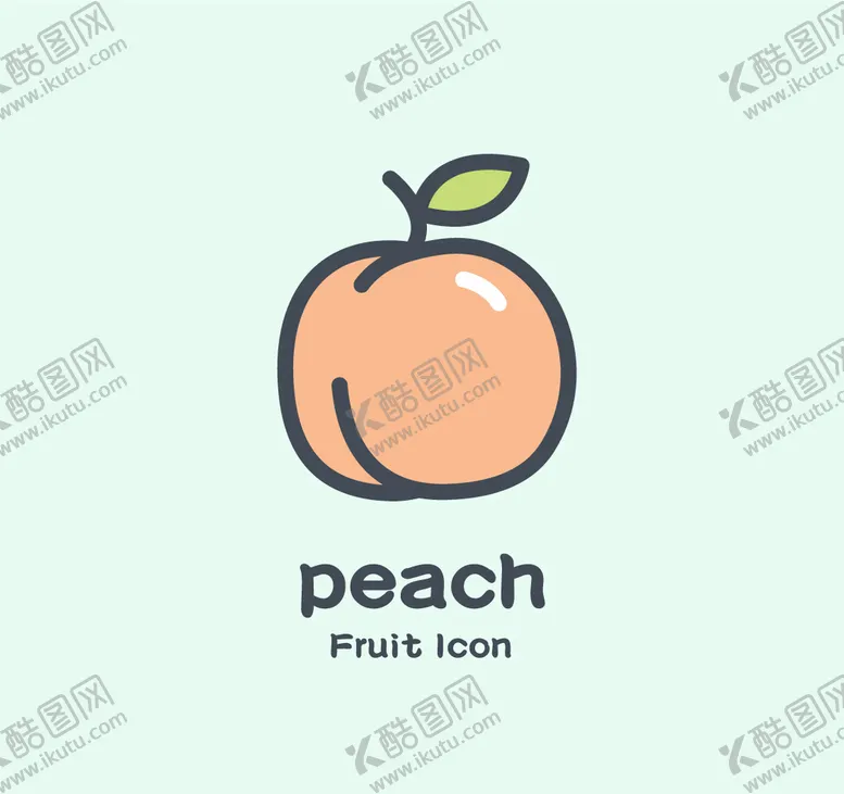 编号：86291309152134219821【酷图网】源文件下载-桃子手绘图标果汁