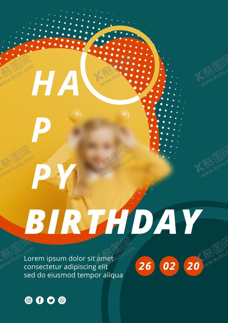 编号：51818809252126139962【酷图网】源文件下载-儿童生日派对邀请海报