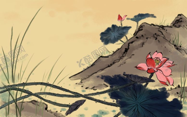 编号：88153210280511107807【酷图网】源文件下载-手绘荷花插画