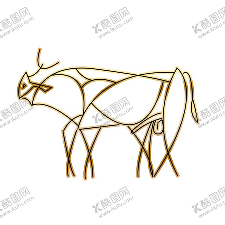 编号：84890103301609322240【酷图网】源文件下载-抽象牛元素
