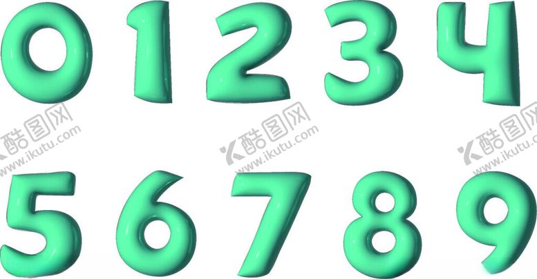 编号：66818502200818541076【酷图网】源文件下载-阿拉伯数字0至9膨胀效果