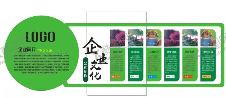 文化墙走廊企业形象展板办公企业展板