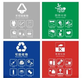 浙江四分类垃圾标识