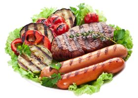啤酒牛排烤肉美食活动海报