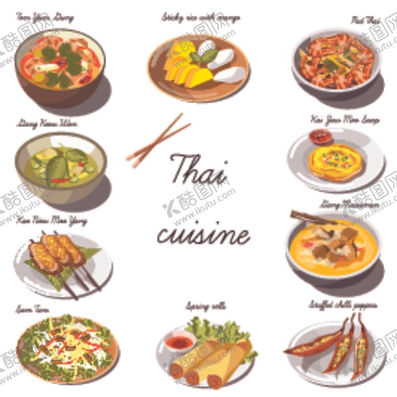 编号：50535609291435386256【酷图网】源文件下载-手绘西餐美食