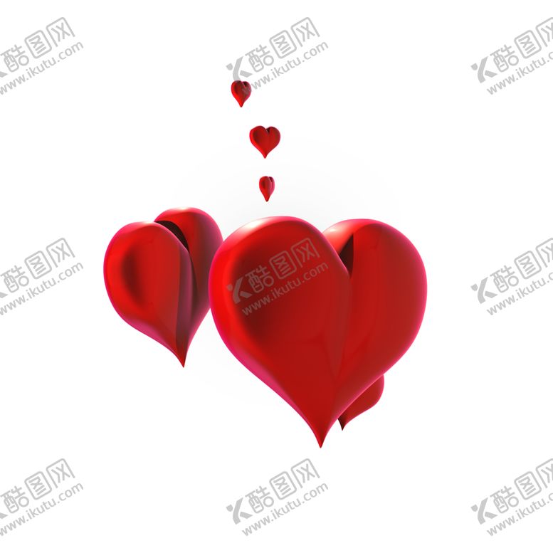 编号：55032310150345408717【酷图网】源文件下载-立体心形素材