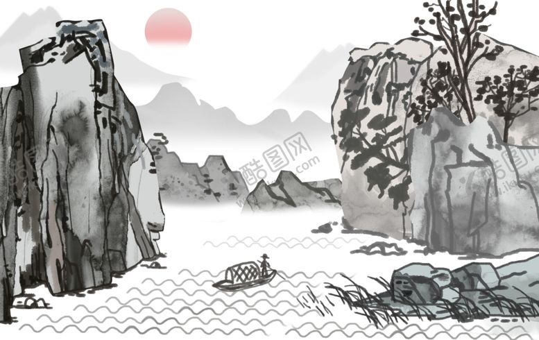 编号：13483406160147532947【酷图网】源文件下载-水墨山水