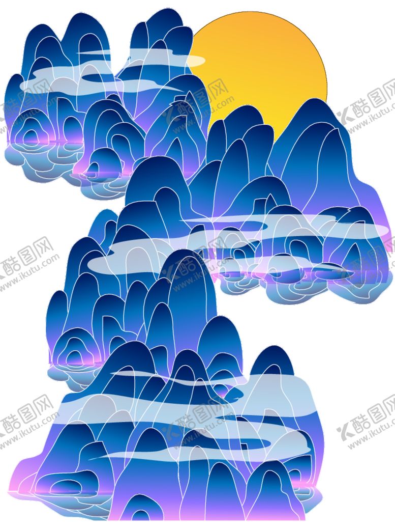 编号：56232112130946391118【酷图网】源文件下载-山水矢量图