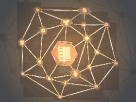 创意科技矢量线框数据关联效果图
