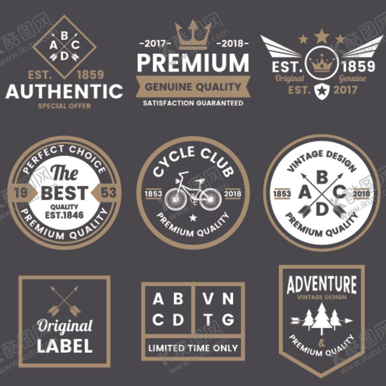 编号：55421010062213216105【酷图网】源文件下载-复古徽标