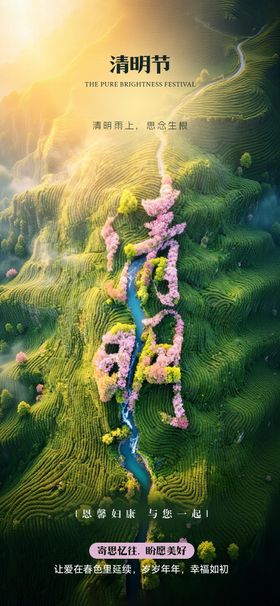 清明节创意海报