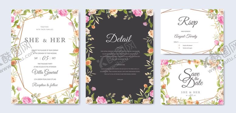 编号：90918709302337005194【酷图网】源文件下载-花卉卡片