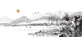 中国风新中式山水画