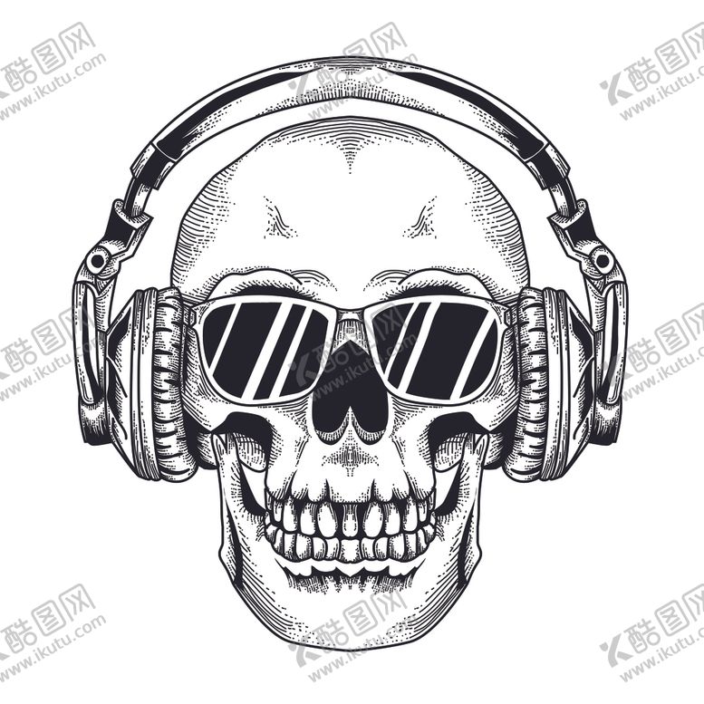 编号：17076109172202347547【酷图网】源文件下载-骷髅创意头像