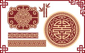 中式边框素材