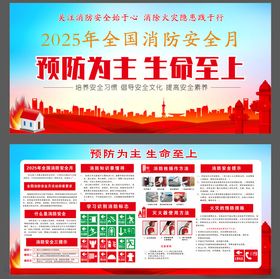 2025全国消防宣传月展板