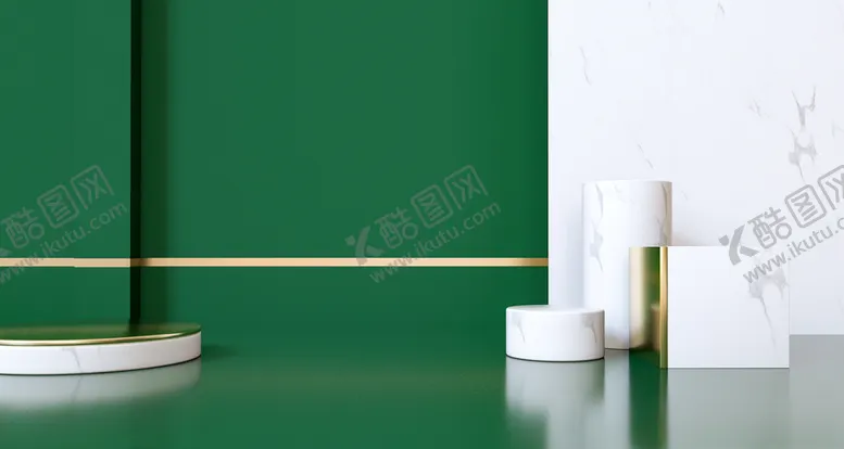 编号：41284304280135182700【酷图网】源文件下载-绿色简约电商场景