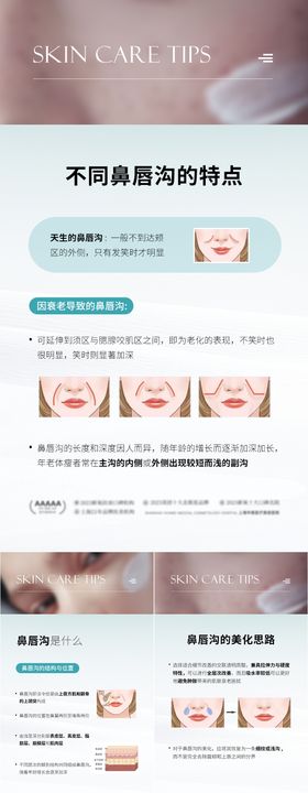 医美鼻唇沟科普系列海报