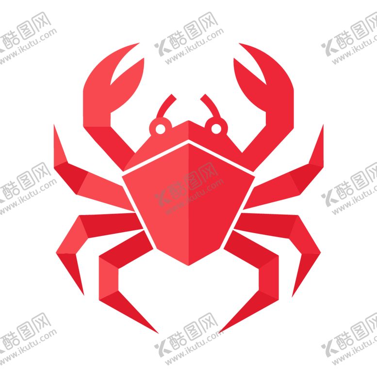 编号：13075202251618302938【酷图网】源文件下载-极简风格的螃蟹标志